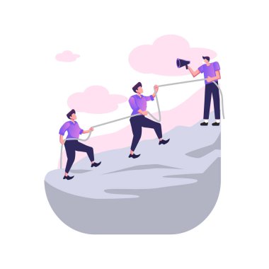 Liderlik düz biçim çizim tasarımı