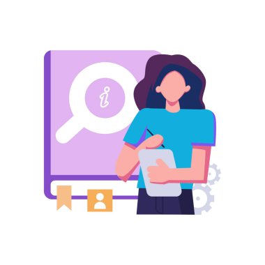 Kullanıcı kılavuzu düz biçim illüstrasyon vektör tasarımı