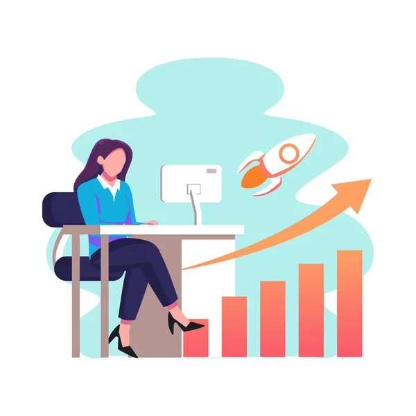 Trafiğin düz stil illüstrasyon tasarımında artış