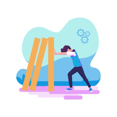 Dayanıklılık düz biçim illüstrasyon vektör tasarımı 2