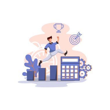 Kariyer geliştirme düz biçim vektör çizimi tasarımı