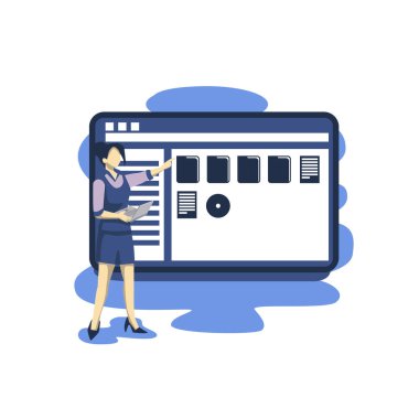 Gösterge paneli düz biçim illüstrasyon vektör tasarımı