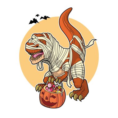 mumya dinozor vektör çizimi