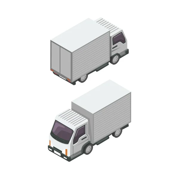 Вантажівка Ізометрична Векторний Дизайн Ілюстрації — стоковий вектор