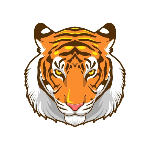 Tygrys Głowa Ilustracja Wektor Konstrukcja — Wektor stockowy