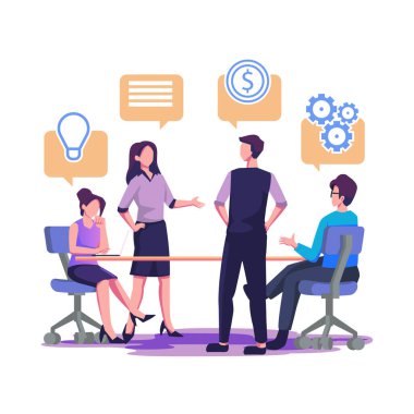 Ürün srategy düz biçim illüstrasyon tasarımı