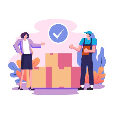 Ürün kalitesi düz stil çizim tasarımı