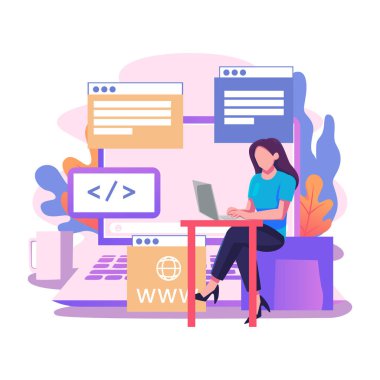 Yazılım gereksinimi açıklaması düz biçim illüstrasyon tasarımı