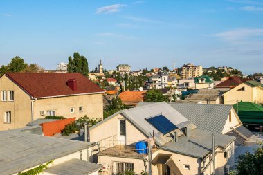 Alushta 'nın Kırım' daki genel görüşü. Eylül 2021