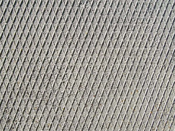 Metal Surface Corrugated Rhombus Covered Old Peeling Paint — Stockfoto