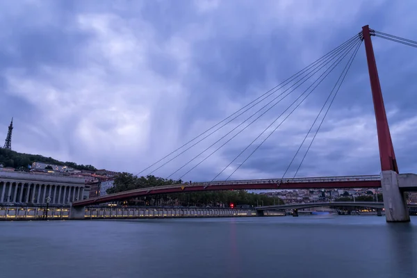 View Bridge City Lyon — Stockfoto
