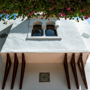 Santorini şehrinin güzel mimarisi