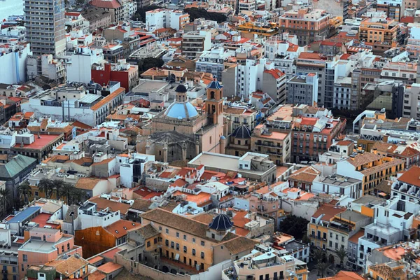 Aerial View City Alicante Spain — стоковое фото