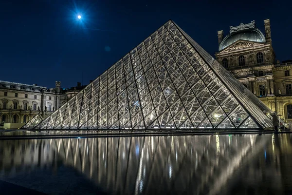 Paris France July 2018 Louvre Museum City Most Famous Landmark — стоковое фото