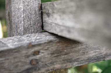 Close up of wood junction that made from a carpenter