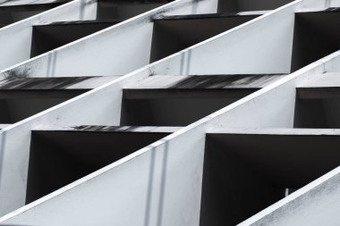 Closeup of concrete building. creative Architecture abstract with  beautiful pattern. Architecture abstract background.