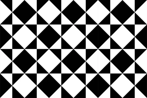 Cuadrados en blanco y negro, patrón monocromo sin costuras — Vector de stock