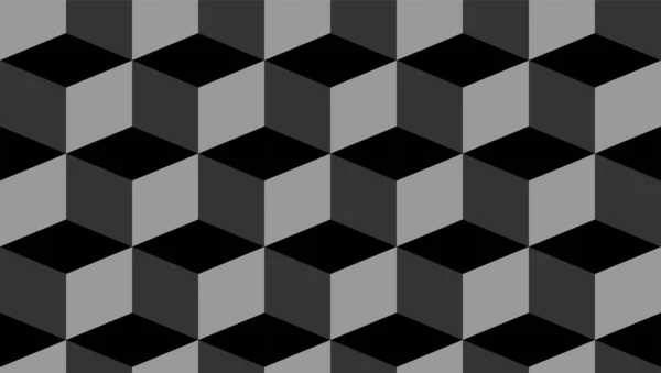 Cubos monocromáticos volumétricos, patrón geométrico simple sin costuras — Vector de stock