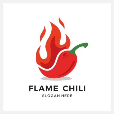 Logo design illustration flame chili