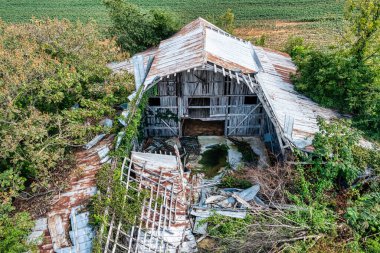 An old damaged barn