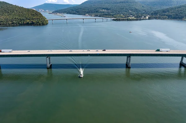 Interstate I24 crossing the Tennessee River Gorge and Nickajack Lake.