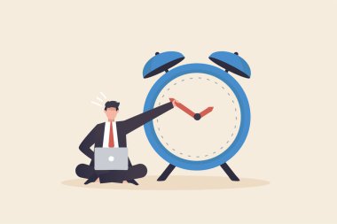 Delay concept, Stop time to dealing with urgent projects or handle errors. 