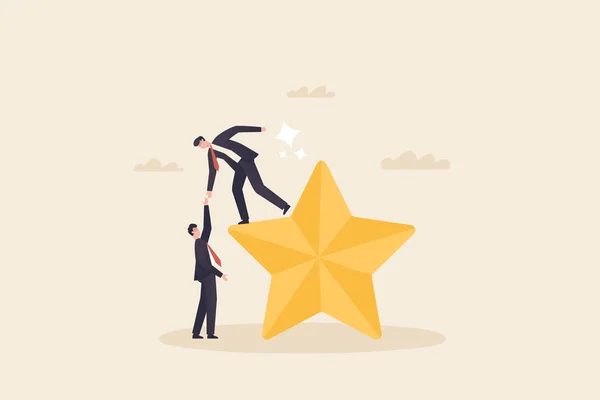Ideas Help Allies Reach Top Stars Mentor Coaching Success Work — Stockfoto