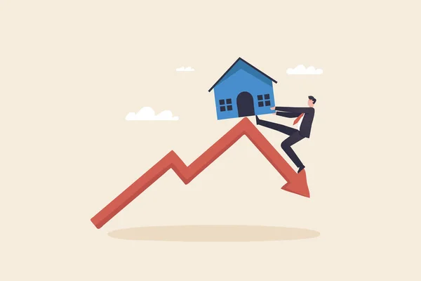 Property Housing Market Collapse Real Estate Stock Risk Home Prices – stockfoto