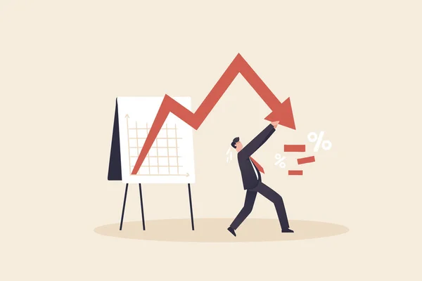 Business Presentation Businessman Investor Push Arrow Graph Chart Back Stock — 图库照片