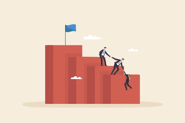 Organizational Development Organizational Helping Reach Goal Progress Achieving Career Goals – stockfoto
