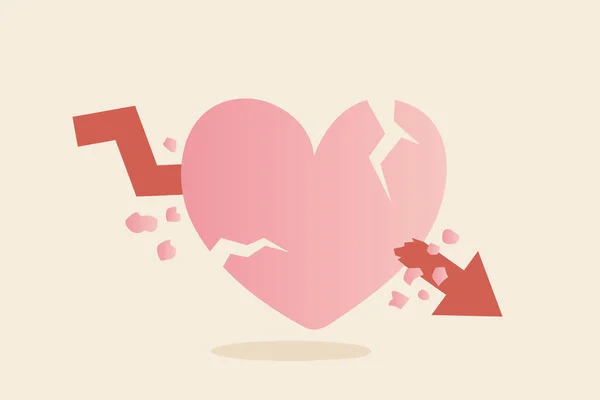 Heart Attack Broken Heart Concept — Stockfoto