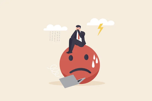 Mental Breakdown Failure Work Mistakes Negative Feedback Enthusiasm Burnout Exhausting — Stockfoto
