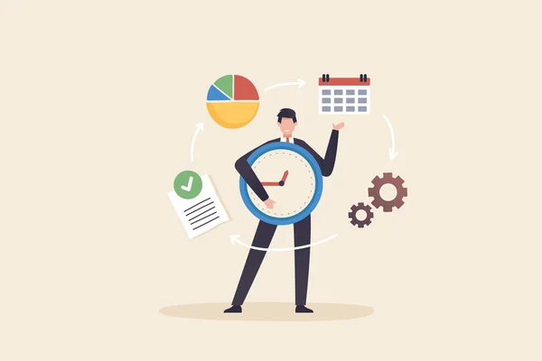 Time Management Effective Day Day Concept Clock Powerful Symbol Business —  Fotos de Stock