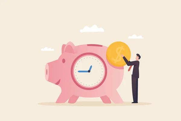 Time Money Concept Business Time Management Wealth Businessman Keeping Cash — 스톡 사진