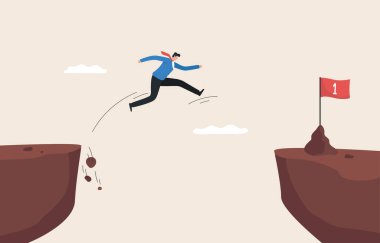 The determination and courage to overcome obstacles and achieve business success. career challenge.