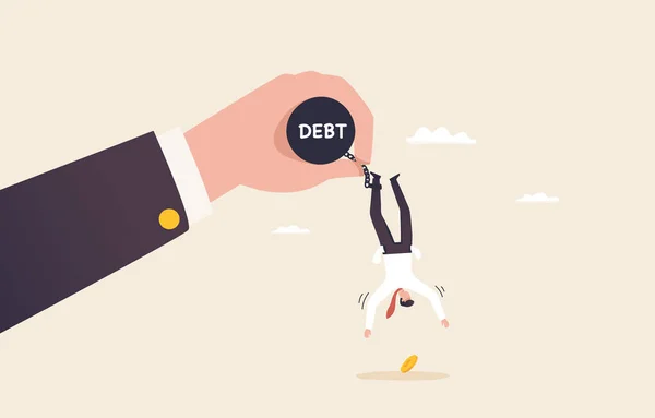 Debt Financial Loss Problem Money Left High Expenses Investment Risk — Foto de Stock