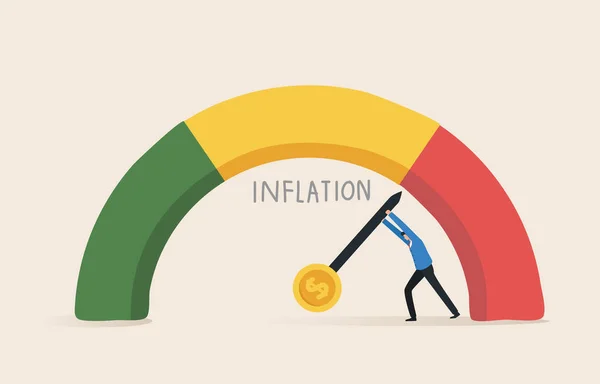 Inflation Estimator Inflation Gauge Finding Solution Problem Inflation Financial Crisis — стокове фото
