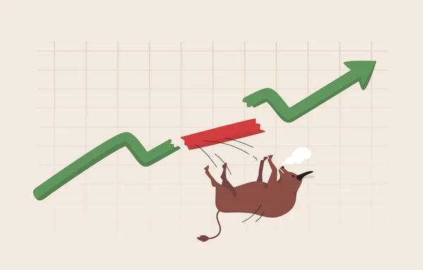 Bull Trap Bull Run Stock Market Volatility Price Reverted Back — стоковое фото
