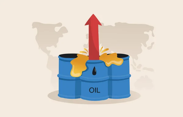 Global Oil Prices Rose Critical Level Fuel Economy Crisis Expensive — Zdjęcie stockowe
