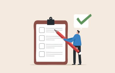 Checklist for completed tasks, project checkbox.