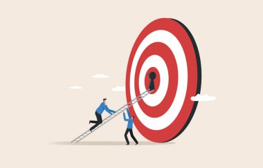 Stairway to the goal. Face challenges to achieve great goals. motivation to achieve bigtarget.