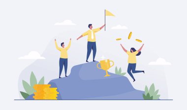Successful business team concept.  illustration Vector 