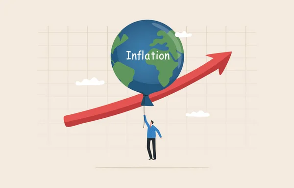 High Global Inflation Fed Interest Rate Hike — стоковое фото