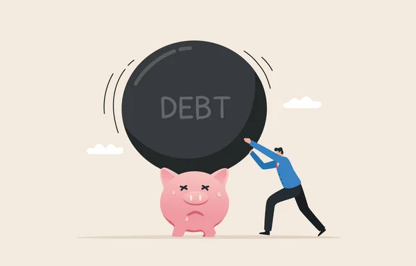 Debt Crisis Loan Problem Lack Liquidity Financial Risk Instability Businessmen — Foto de Stock