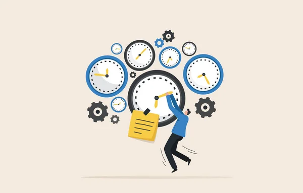 Time Management Techniques Utilize Forthcoming Time Management Process Planning Businessmen —  Fotos de Stock
