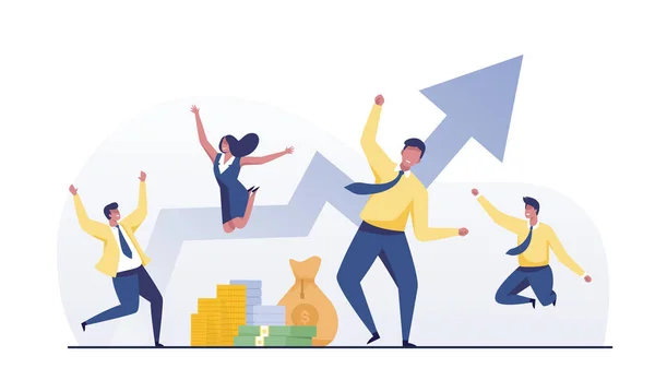 Business People Jumping Celebrating Victory — Stock Photo, Image