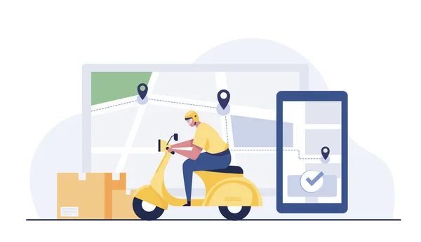 Detailed Delivery Plan Deliver Your Package Vector Illustration — Stockfoto