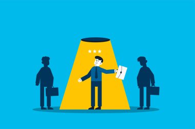 Searching the best candidate or job, Human resources, head hunt, choosing talent for job vacancy or company recruitment concept.