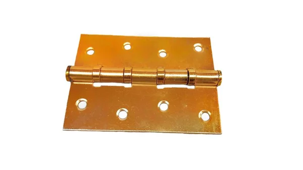 Gold Color Door Hinges Quality Stainless Steel Folding Hinge Building — Foto Stock