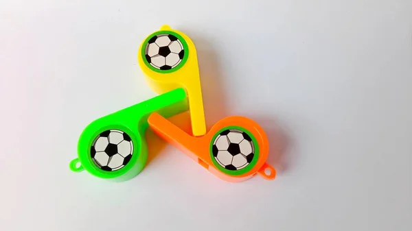 Colorful whistles with plastic material for school and non-school children